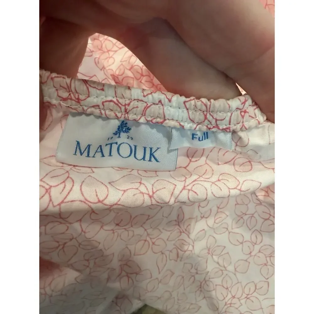 Matouk Margot 500 Thread Count Egyptian Cotton Percale Fitted Sheet Full $375